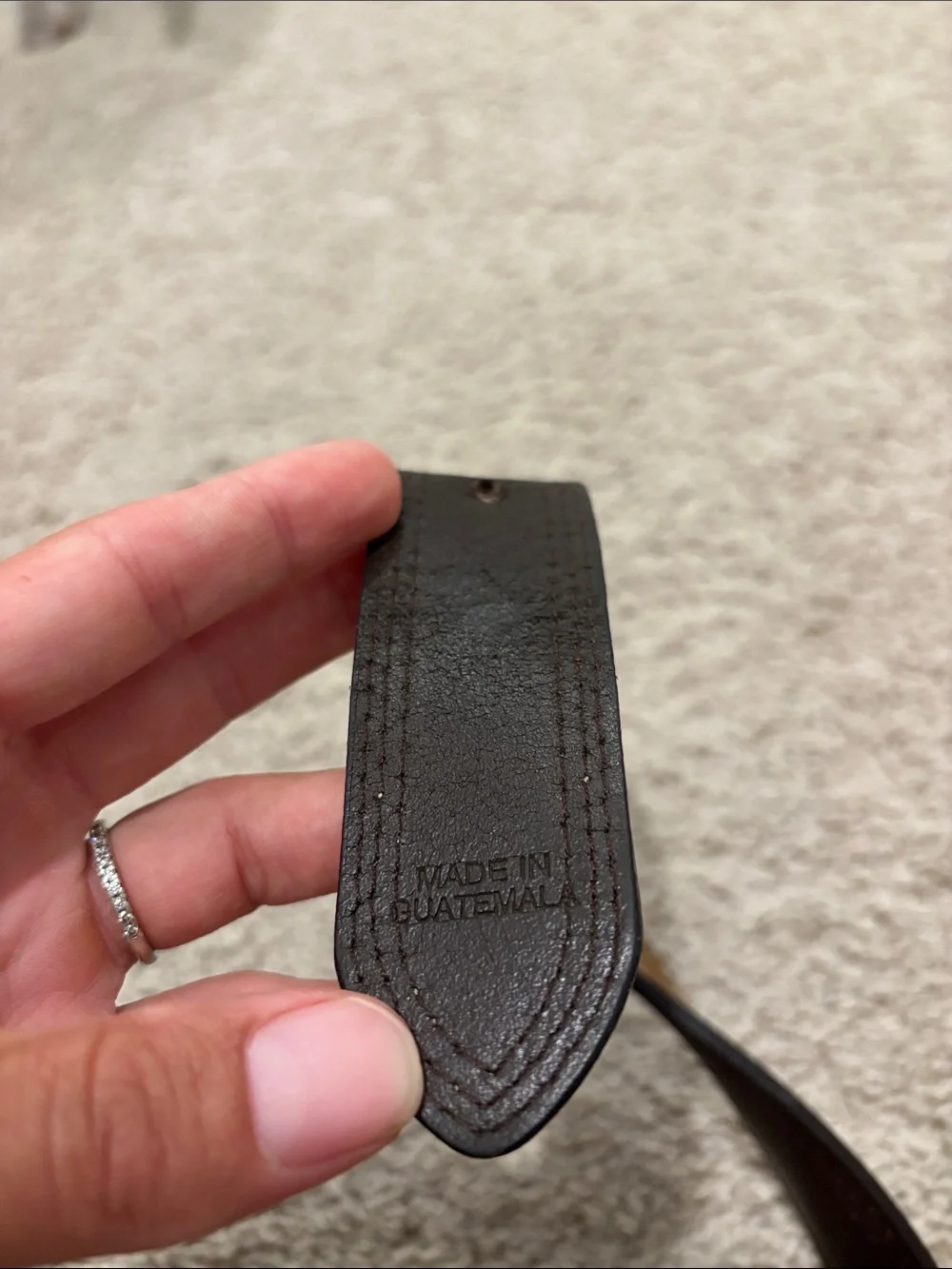 Carhartt 2202 Detroit Cowhide Leather Belt Brown Men’s Size 48